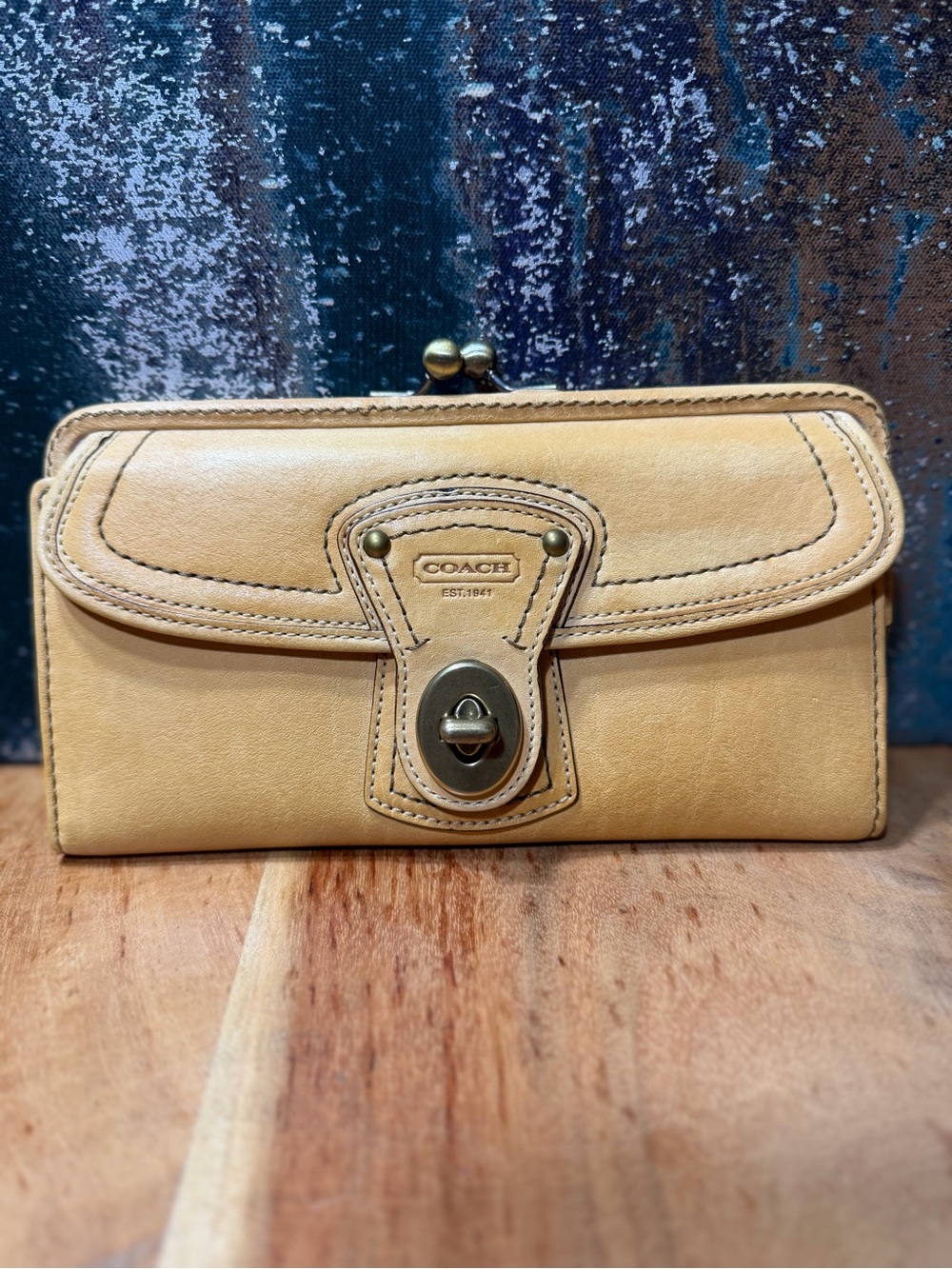 Coach Vintage Y2K 2006 Rare Legacy Yellow Leather Tur… - Gem